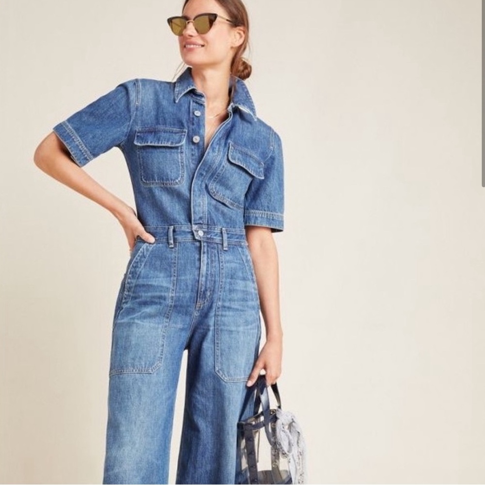 Citizens Of Humanity Blue Denim Jumpsuit